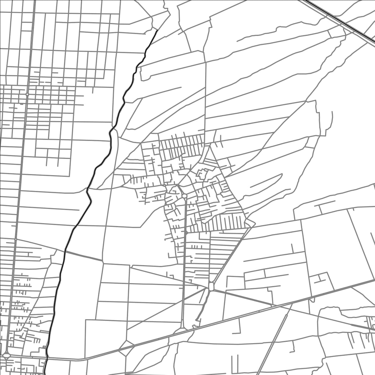ROAD MAP OF KUSHK, IRAN BY MAPBAKES