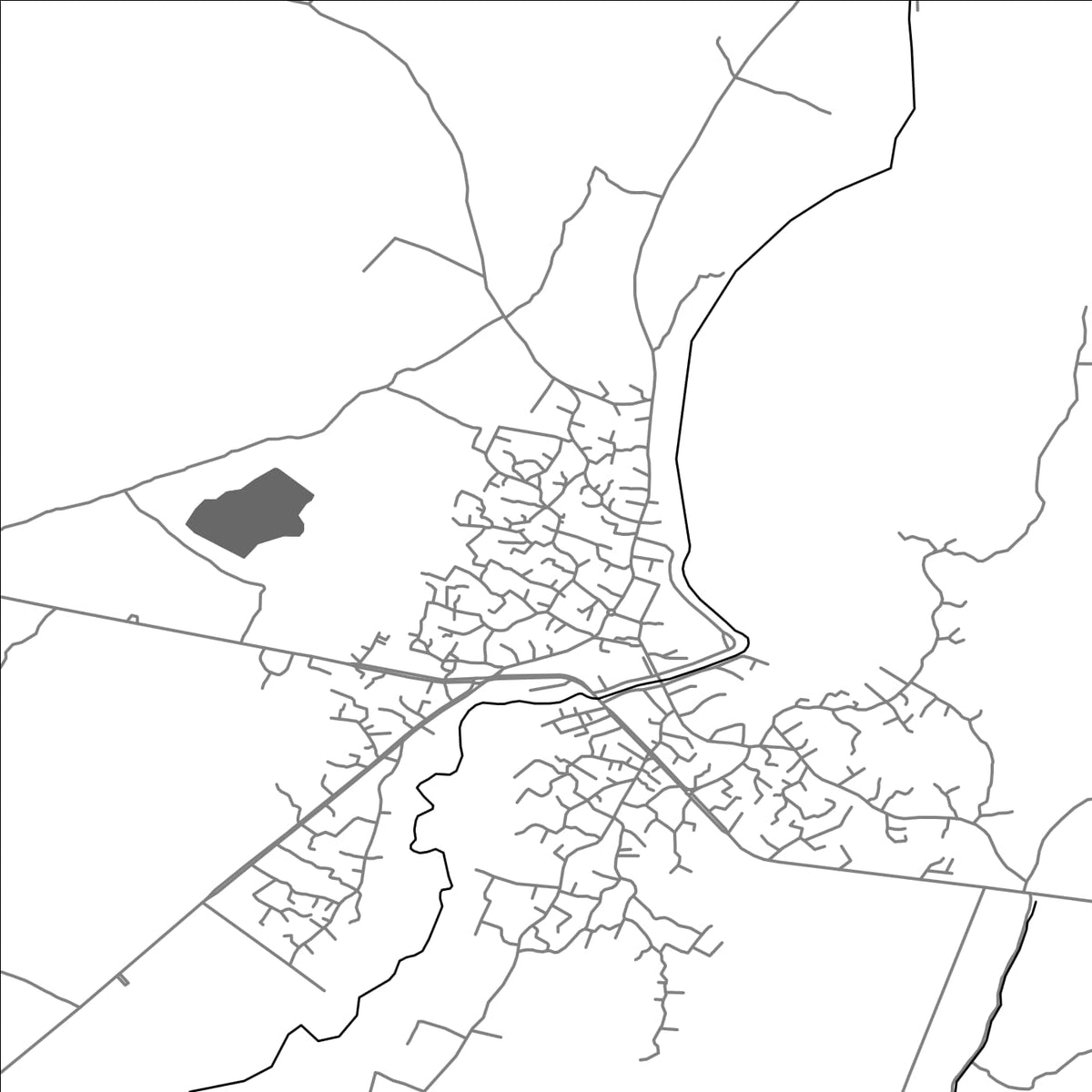 ROAD MAP OF LASHT E NESHAN, IRAN BY MAPBAKES