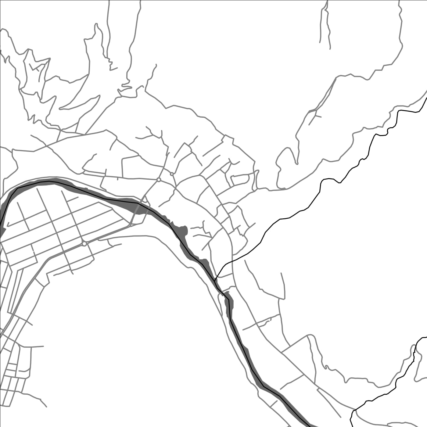 ROAD MAP OF FAYZABAD, AFGHANISTAN BY MAPBAKES