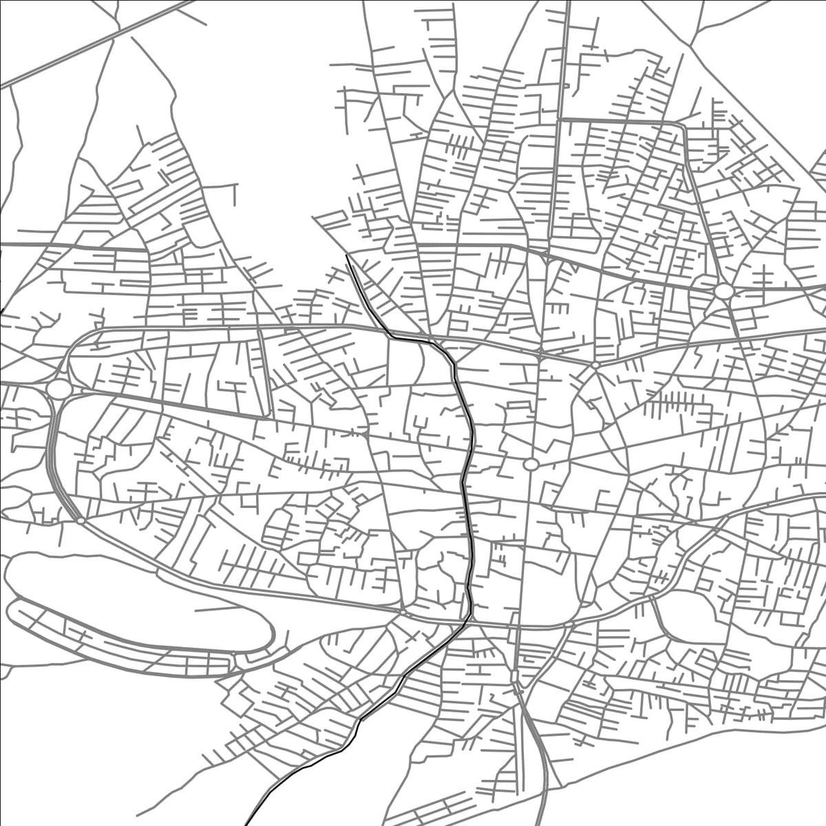 ROAD MAP OF MARAND, IRAN BY MAPBAKES