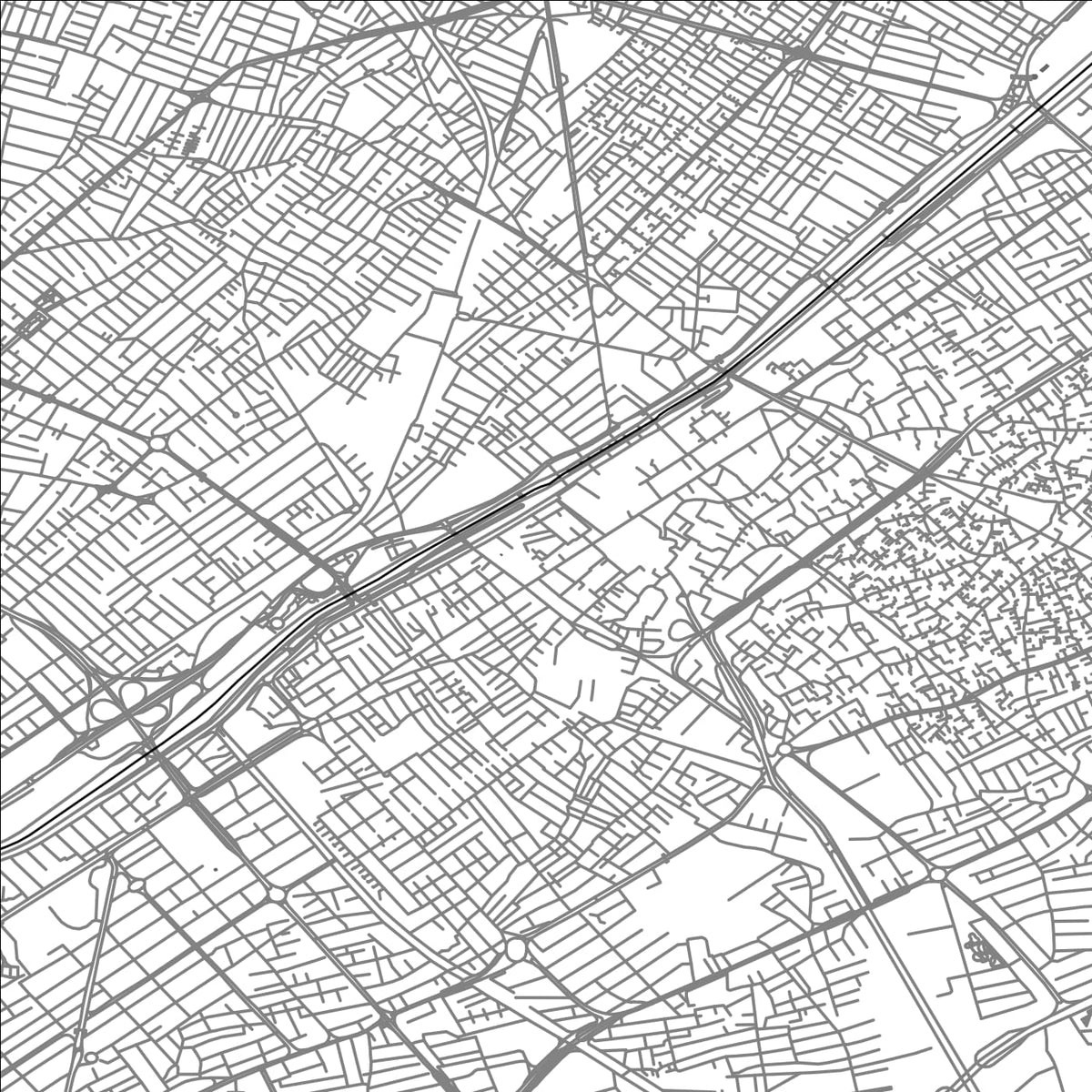 ROAD MAP OF QOM, IRAN BY MAPBAKES
