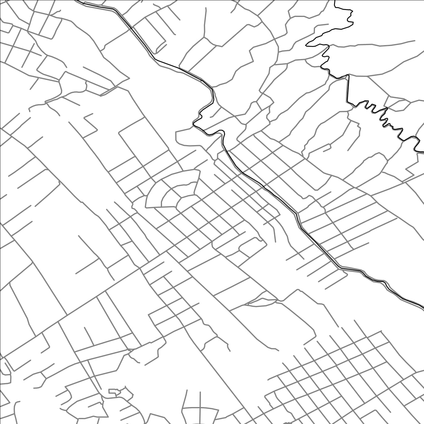 ROAD MAP OF DVIN, ARMENIA BY MAPBAKES