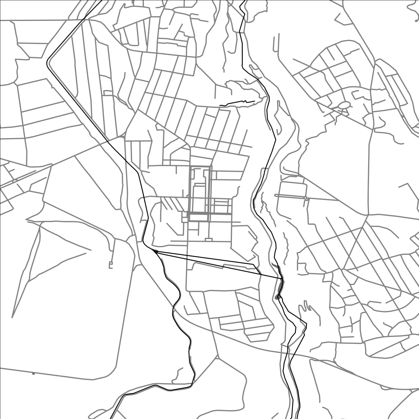 ROAD MAP OF NOR HACHN, ARMENIA BY MAPBAKES