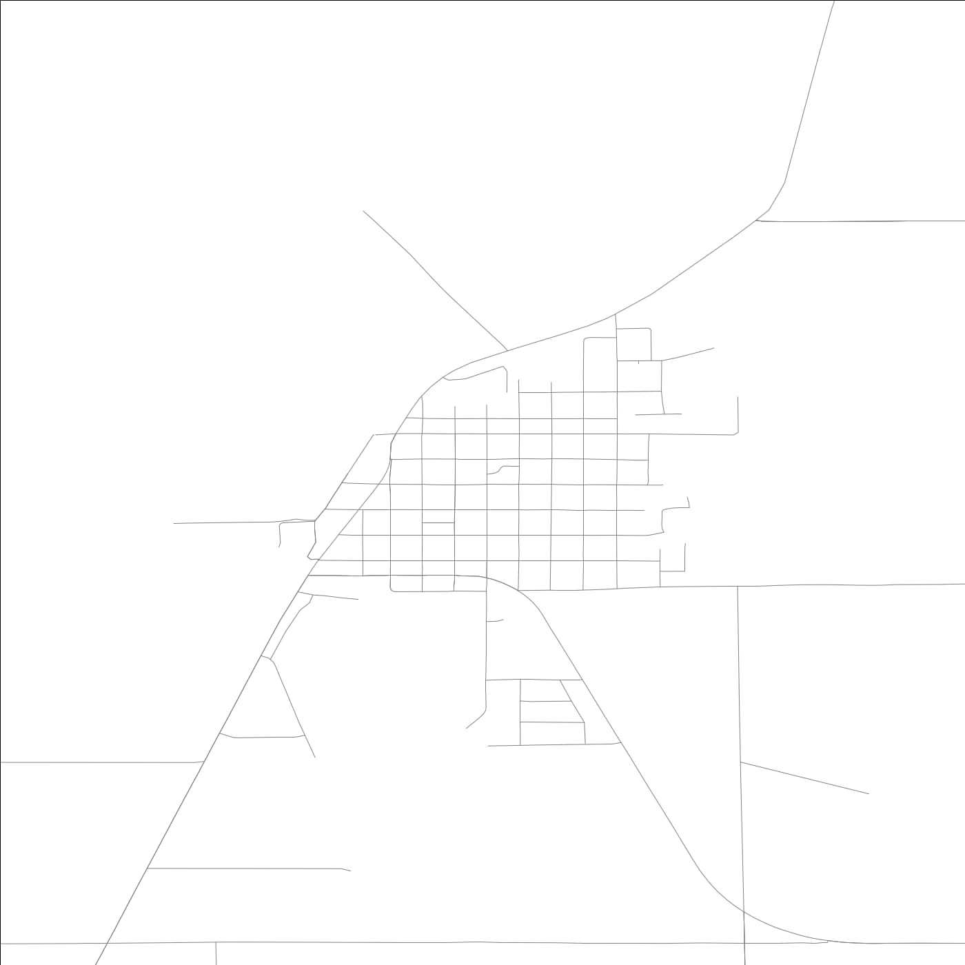 ROAD MAP OF AKRON, LOWA BY MAPBAKES