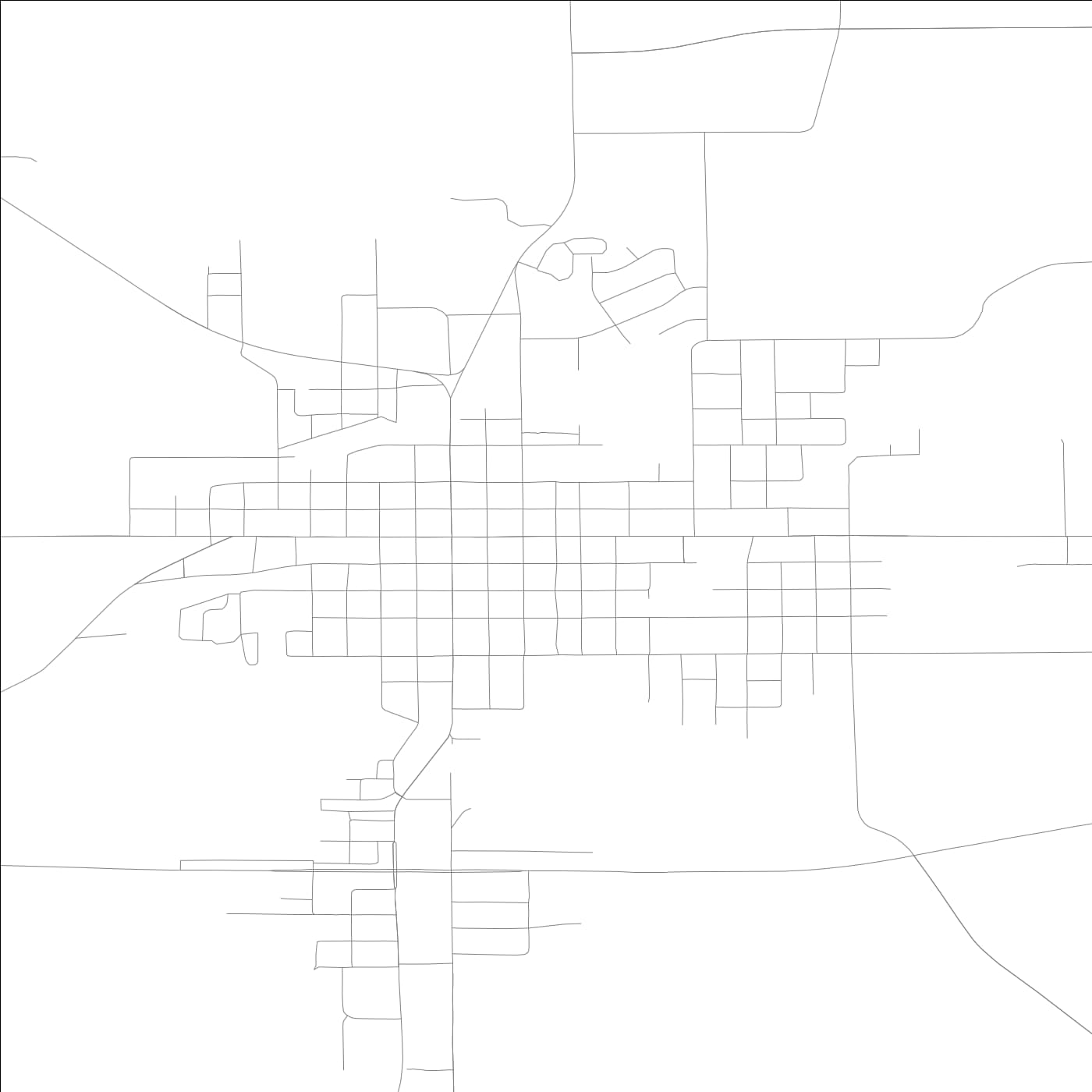 ROAD MAP OF ALBIA, LOWA BY MAPBAKES