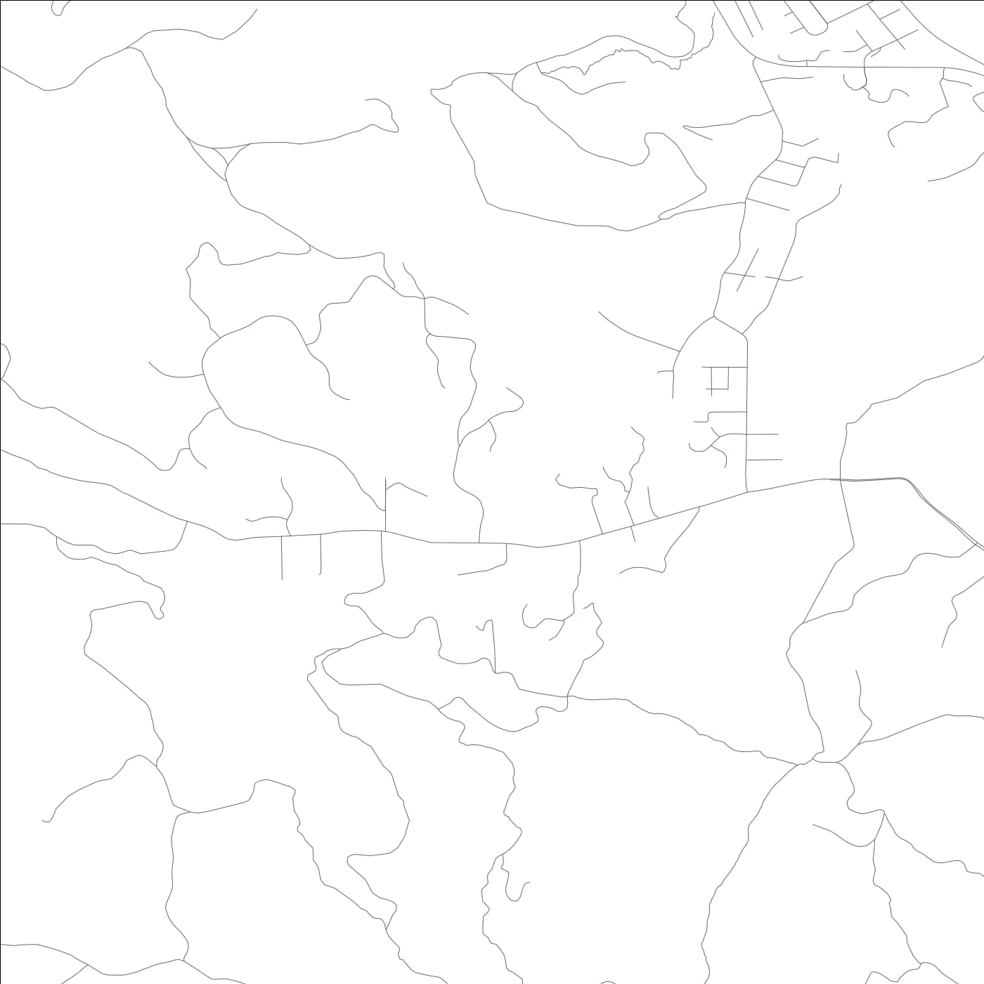 ROAD MAP OF ALLEGHANY, CALIFORNIA BY MAPBAKES