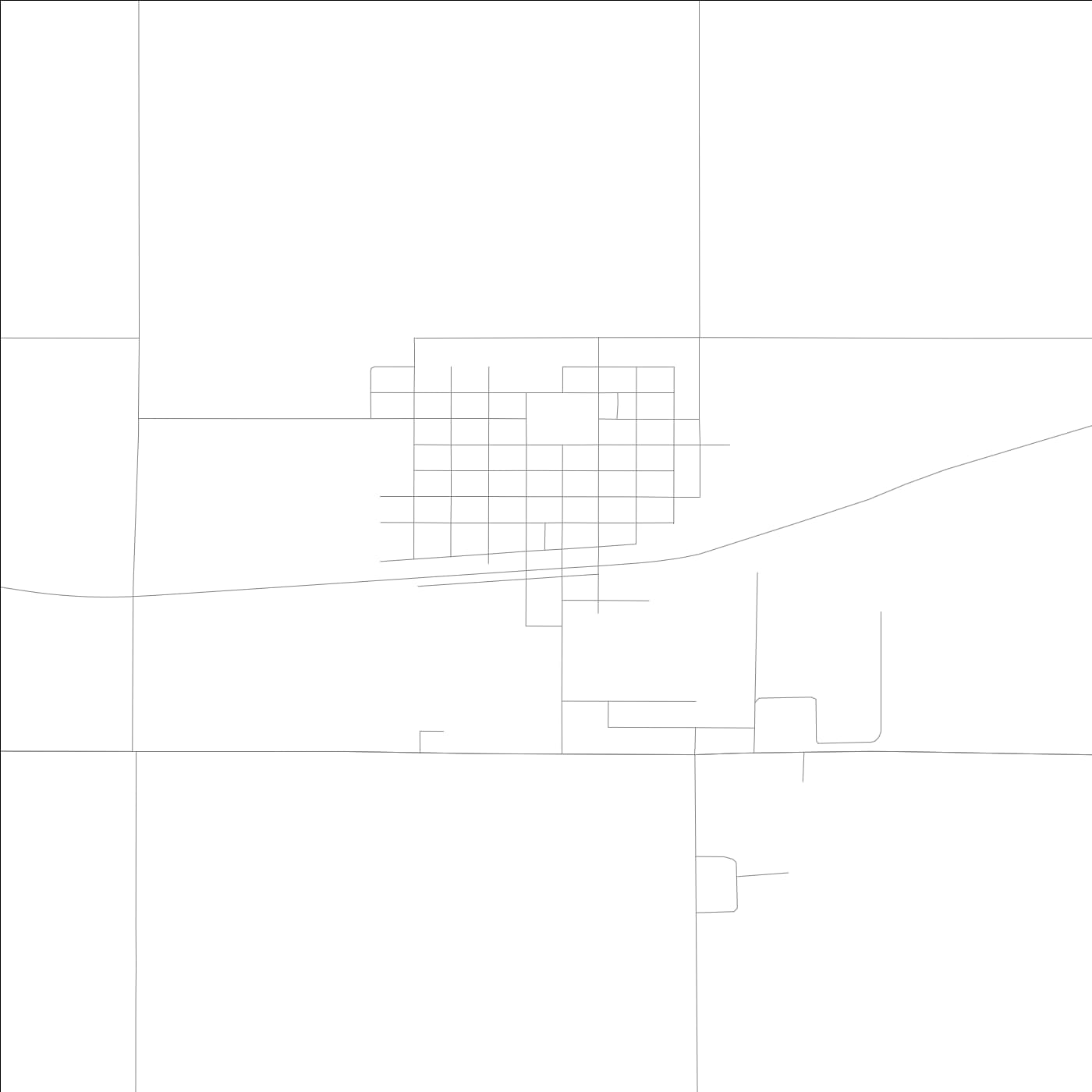 ROAD MAP OF ALLISON, LOWA BY MAPBAKES