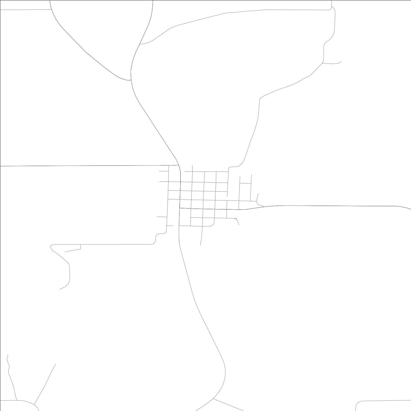 ROAD MAP OF ANDREW, LOWA BY MAPBAKES