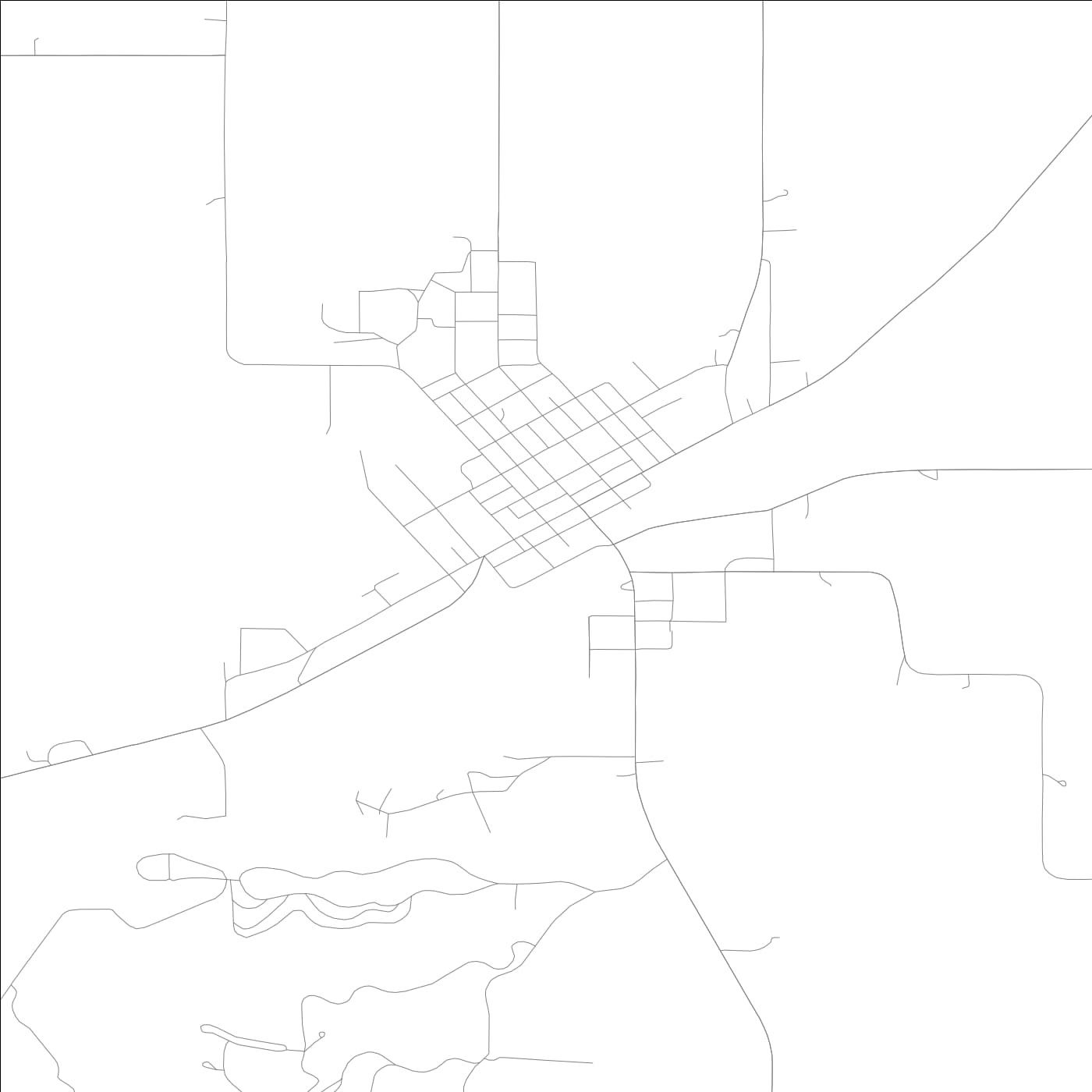 ROAD MAP OF ANITA, LOWA BY MAPBAKES