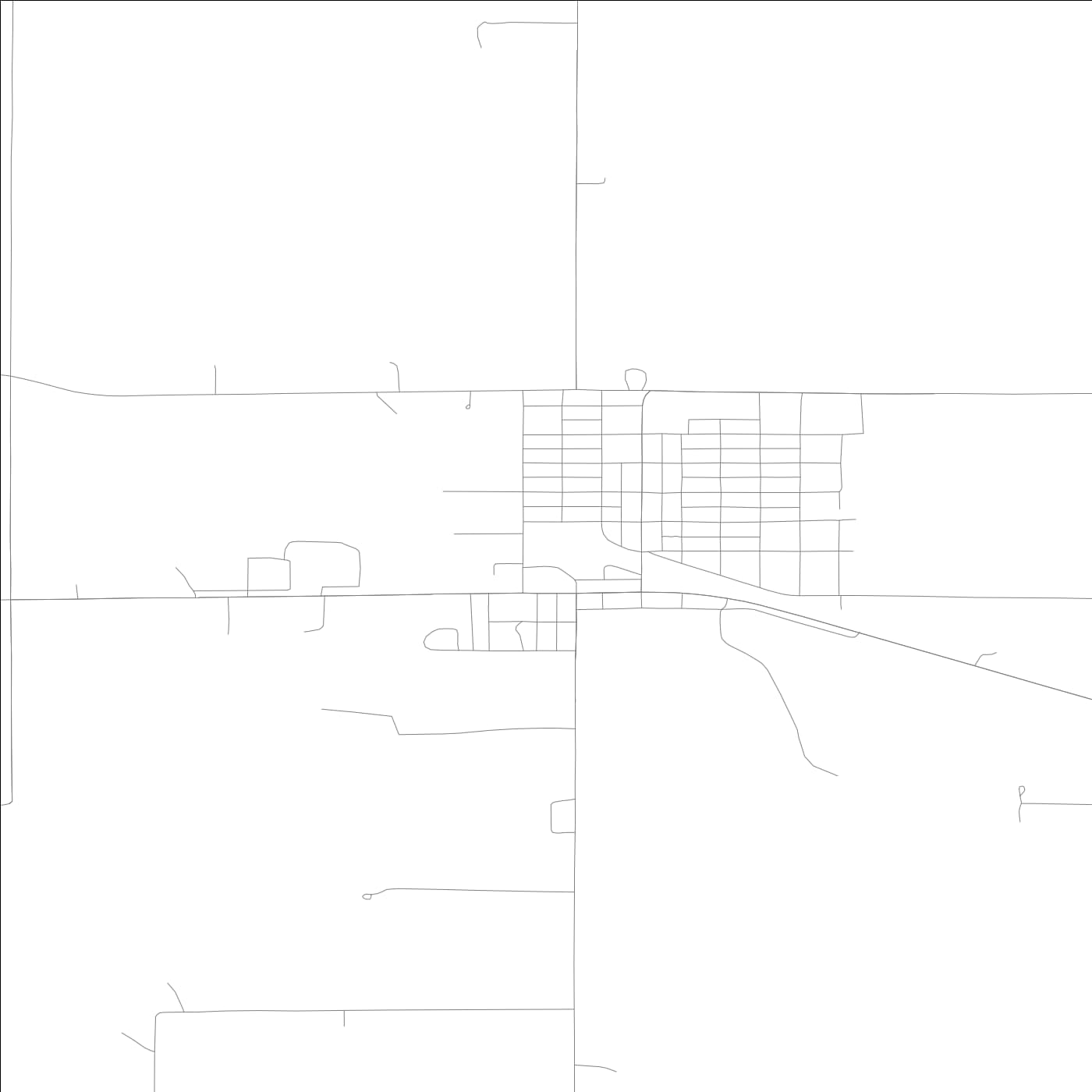 ROAD MAP OF ARMSTRONG, LOWA BY MAPBAKES