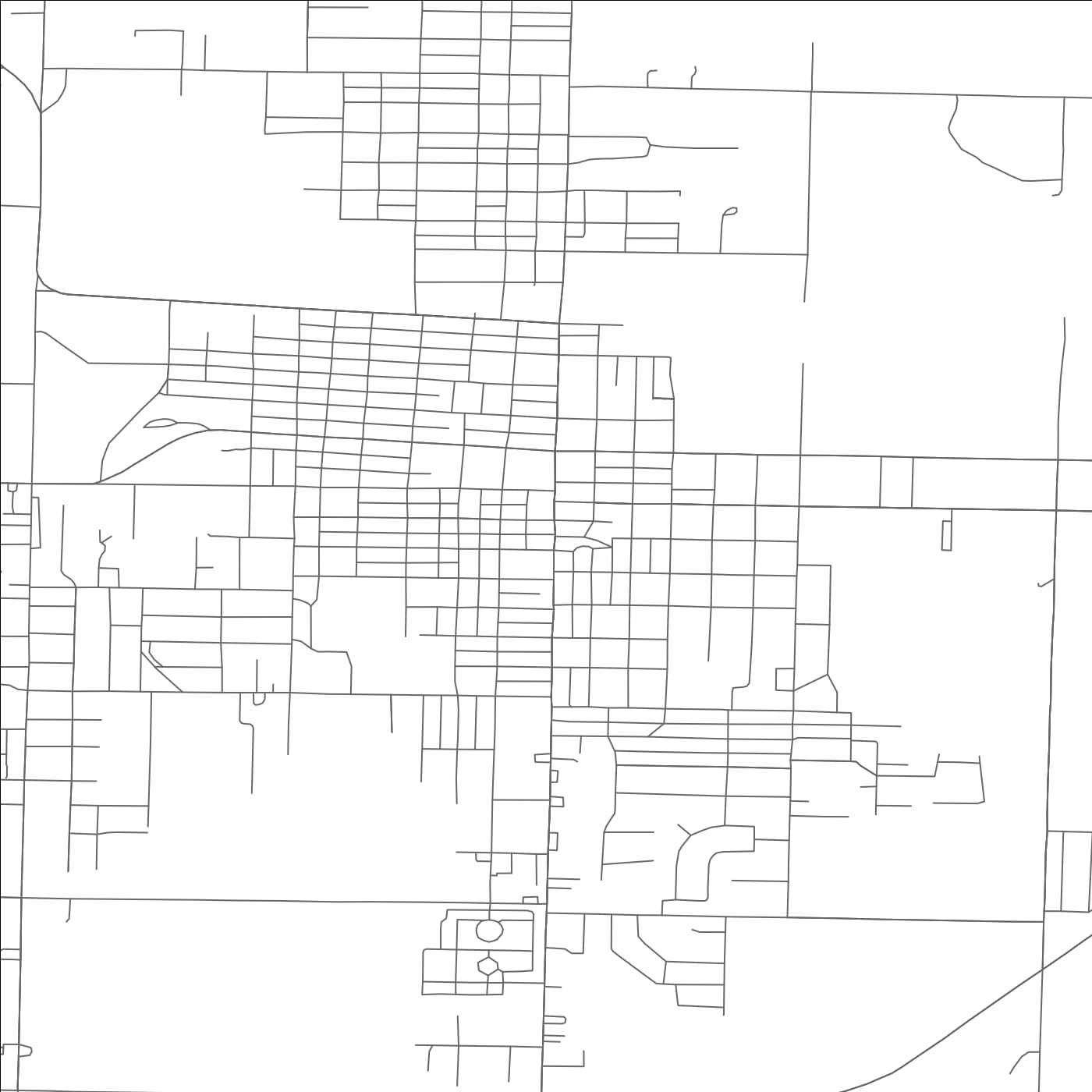 ROAD MAP OF AURORA, MISSOURI BY MAPBAKES