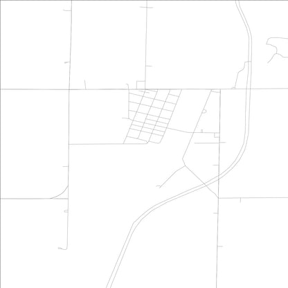 ROAD MAP OF ASHTON, LOWA BY MAPBAKES