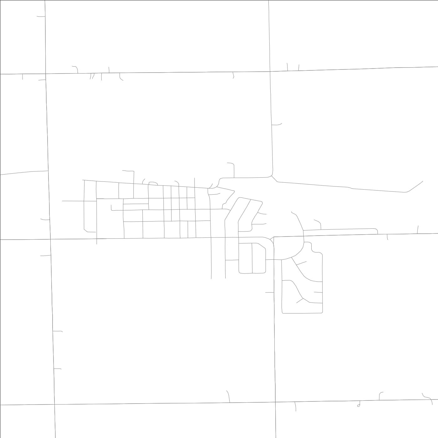 ROAD MAP OF ATKINS, LOWA BY MAPBAKES