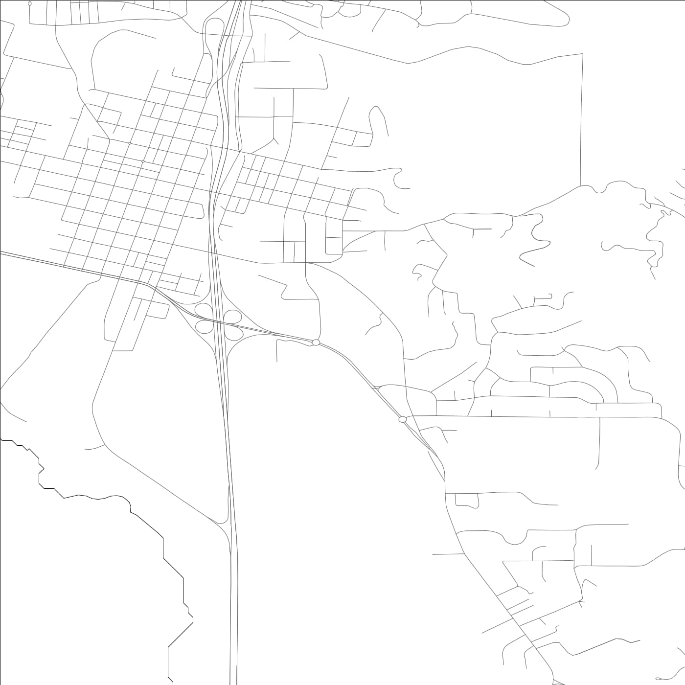 ROAD MAP OF ARCATA, CALIFORNIA BY MAPBAKES