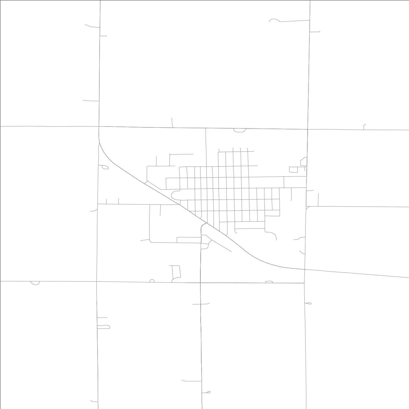 ROAD MAP OF AURELIA, LOWA BY MAPBAKES