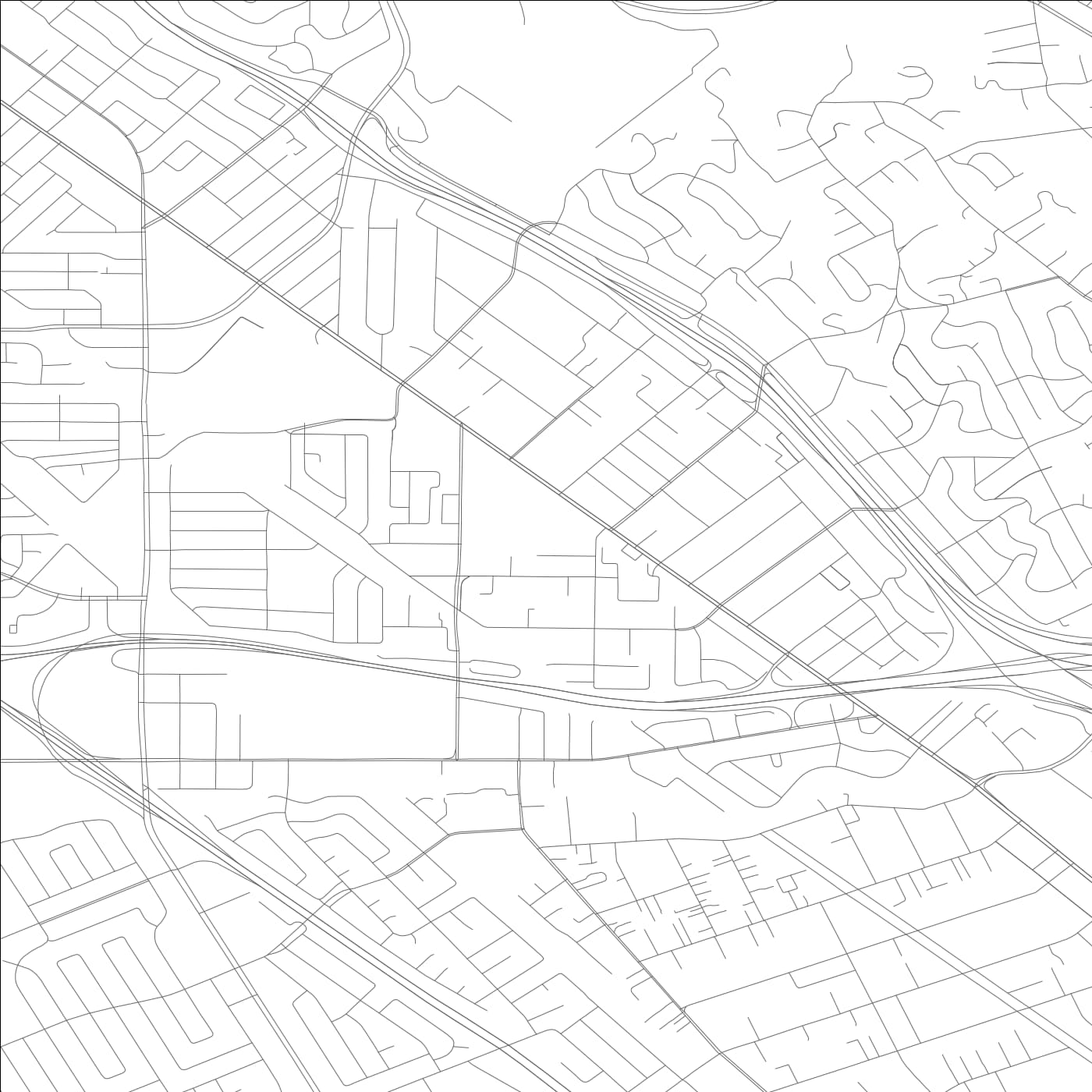 ROAD MAP OF ASHLAND, CALIFORNIA BY MAPBAKES