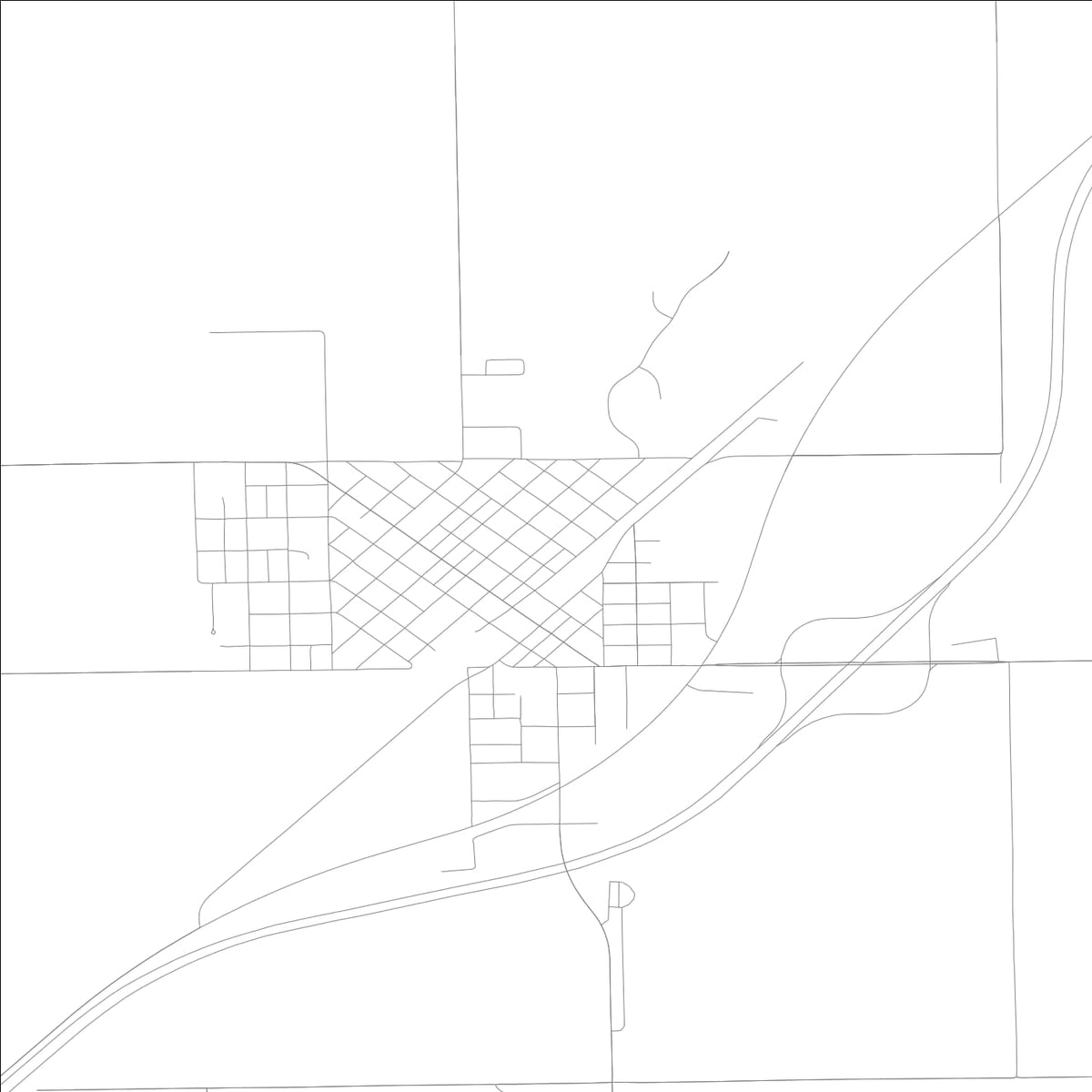 ROAD MAP OF ATLANTA, ILLINOIS BY MAPBAKES