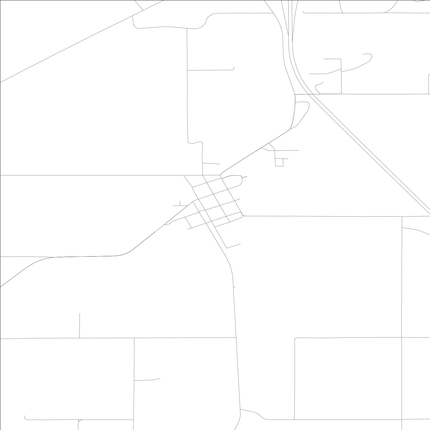 ROAD MAP OF BEACON, LOWA BY MAPBAKES