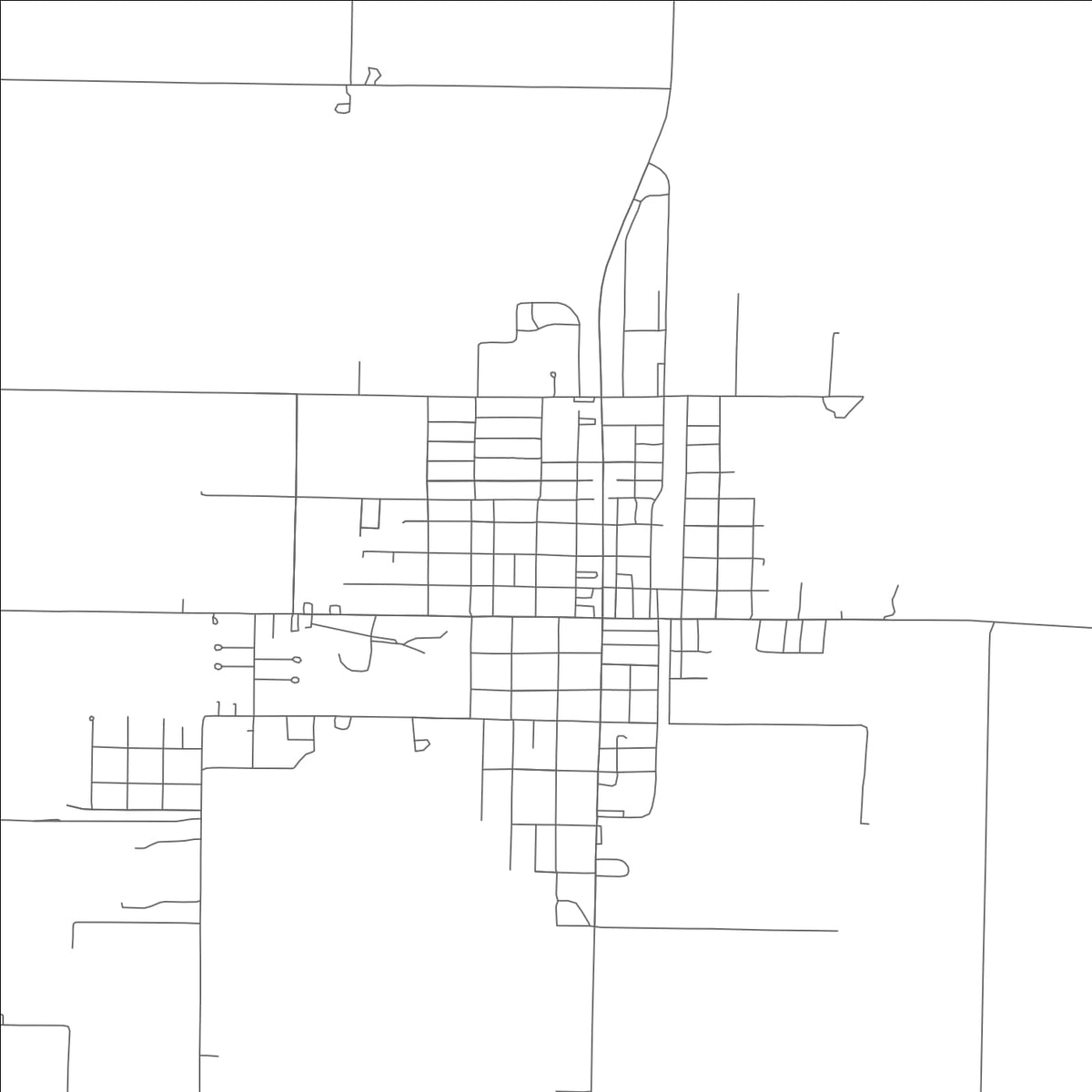 ROAD MAP OF BERNIE, MISSOURI BY MAPBAKES