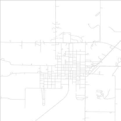 ROAD MAP OF BEDFORD, LOWA BY MAPBAKES