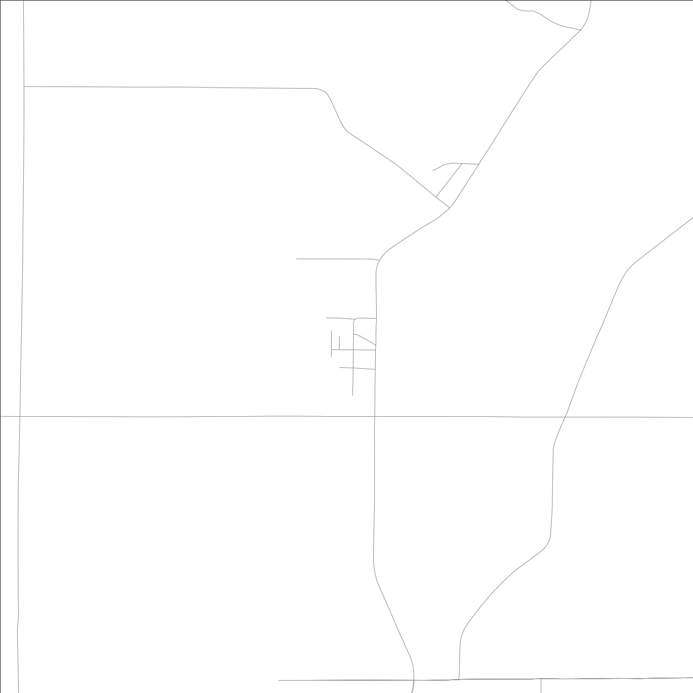 ROAD MAP OF BERNARD, LOWA BY MAPBAKES