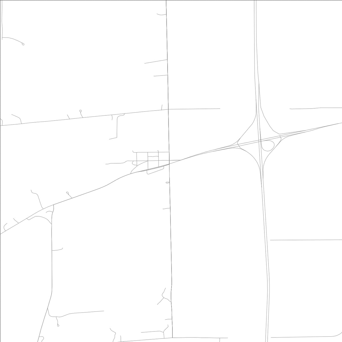 ROAD MAP OF BEVINGTON, LOWA BY MAPBAKES