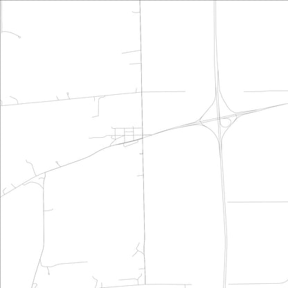 ROAD MAP OF BEVINGTON, LOWA BY MAPBAKES