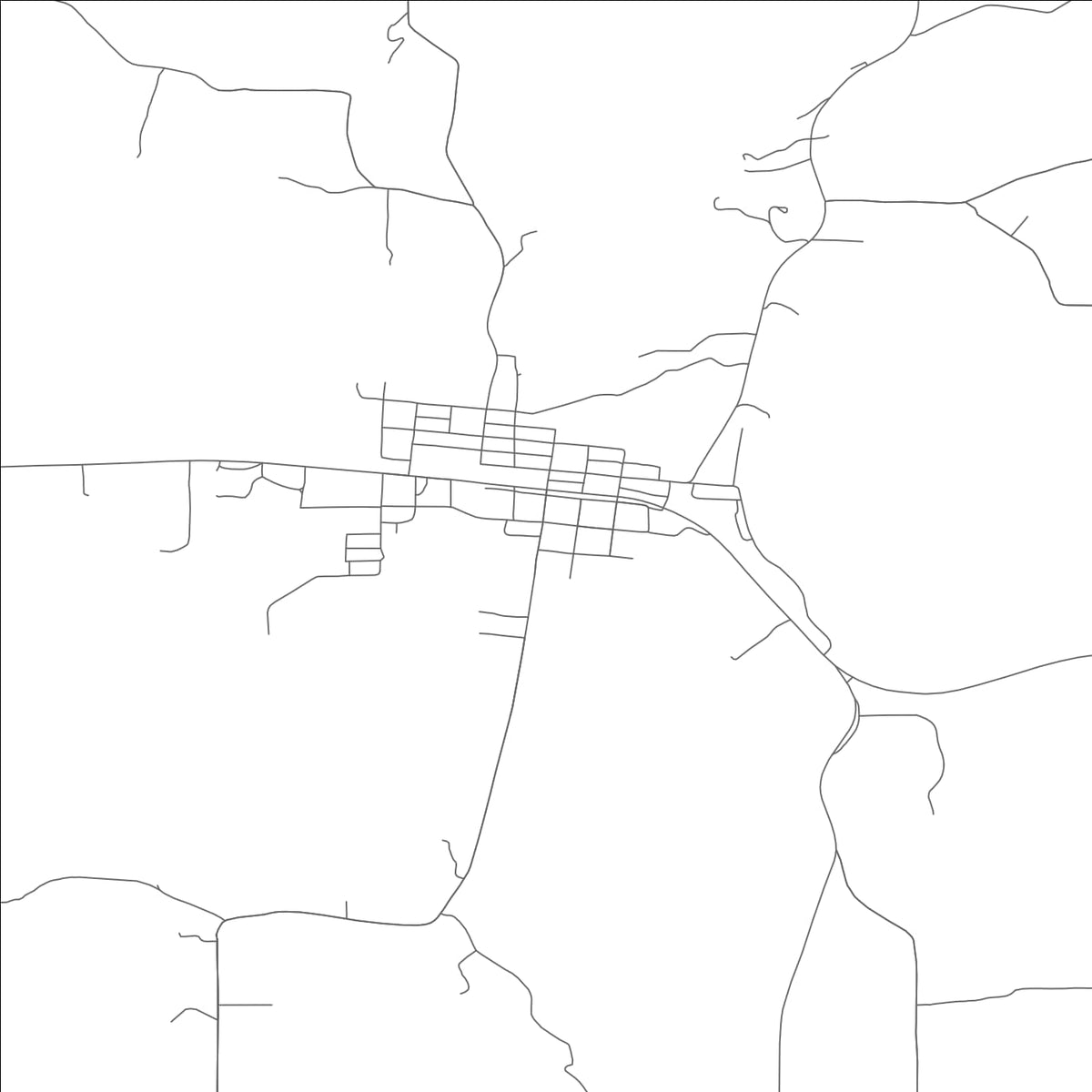 ROAD MAP OF BLAND, MISSOURI BY MAPBAKES