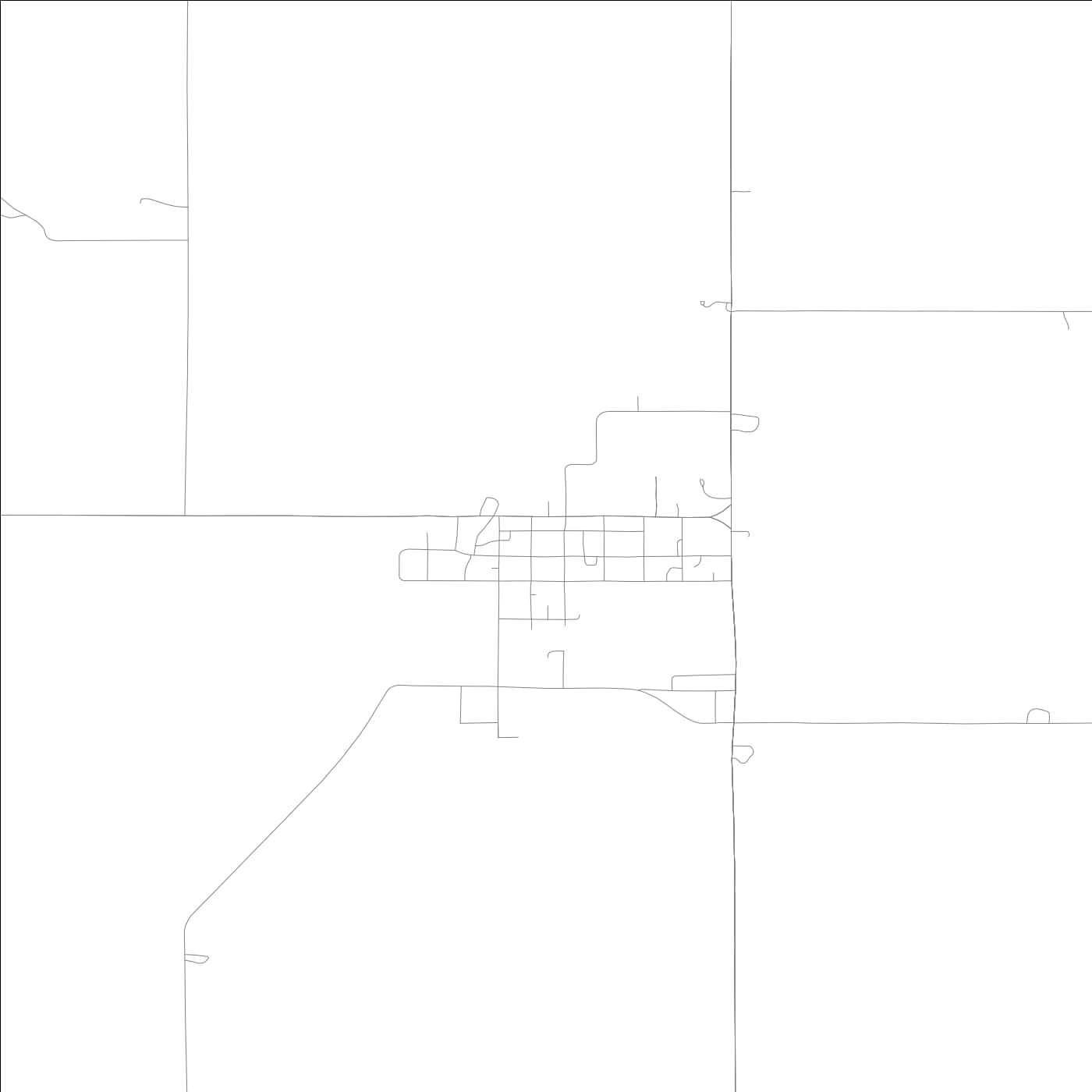 ROAD MAP OF BLOCKTON, LOWA BY MAPBAKES