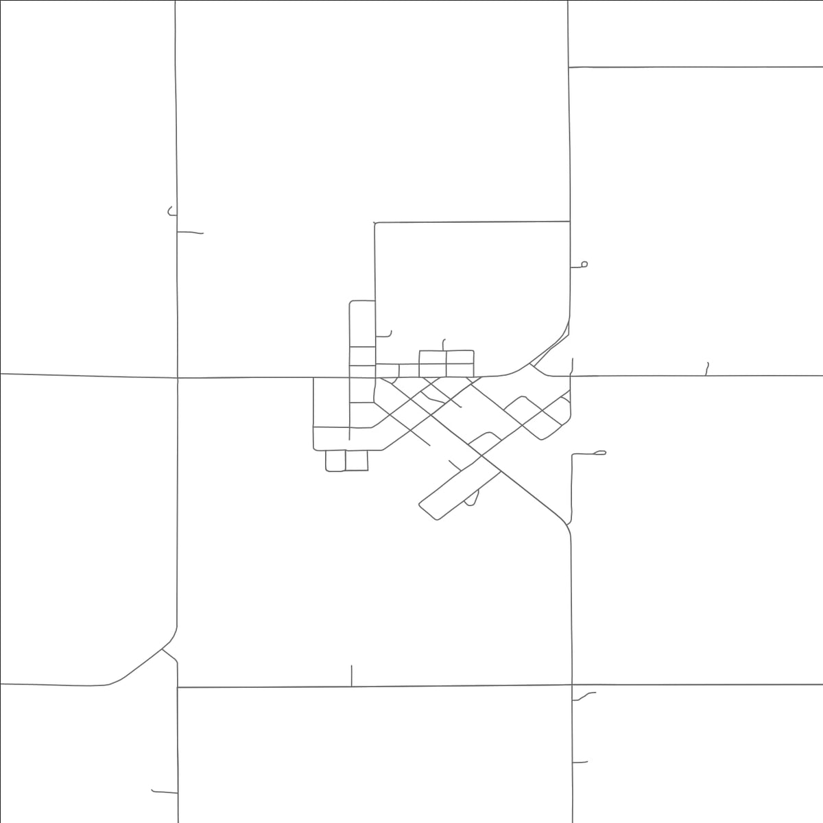 ROAD MAP OF BOSWORTH, MISSOURI BY MAPBAKES
