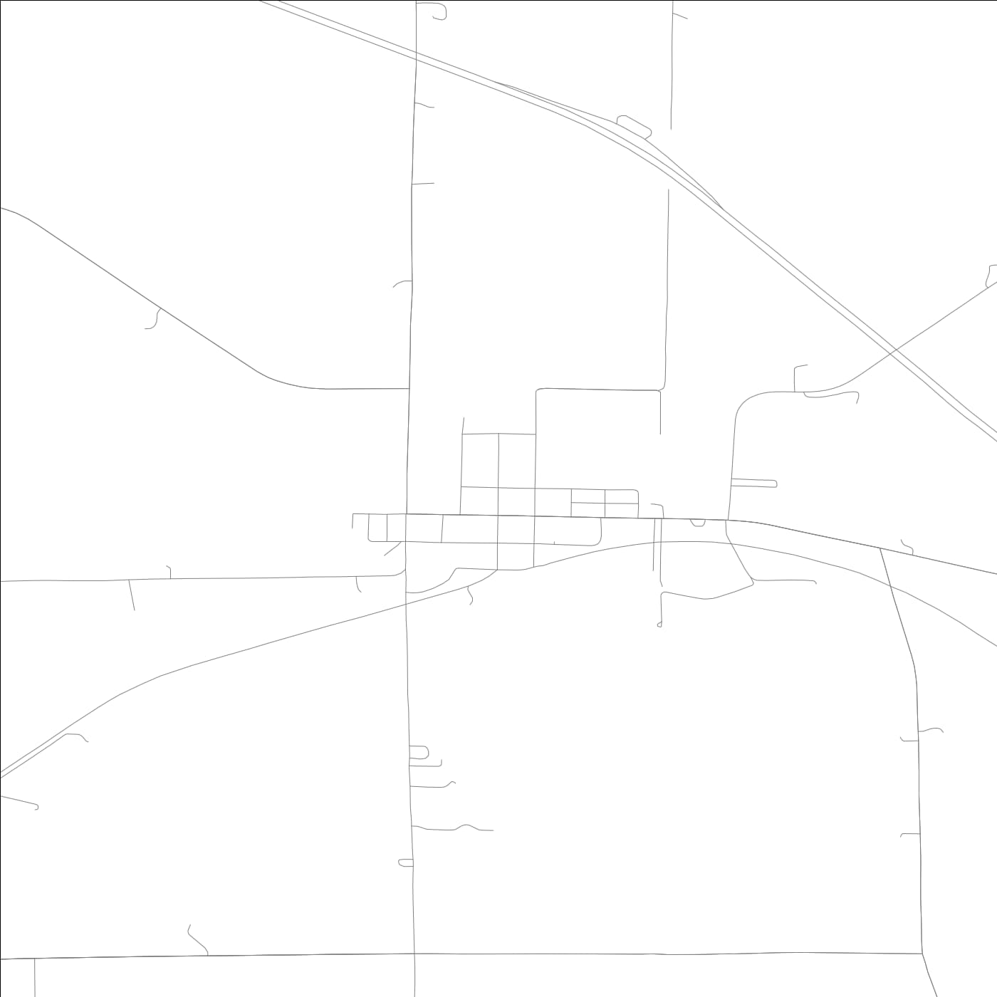 ROAD MAP OF BRANDON, LOWA BY MAPBAKES