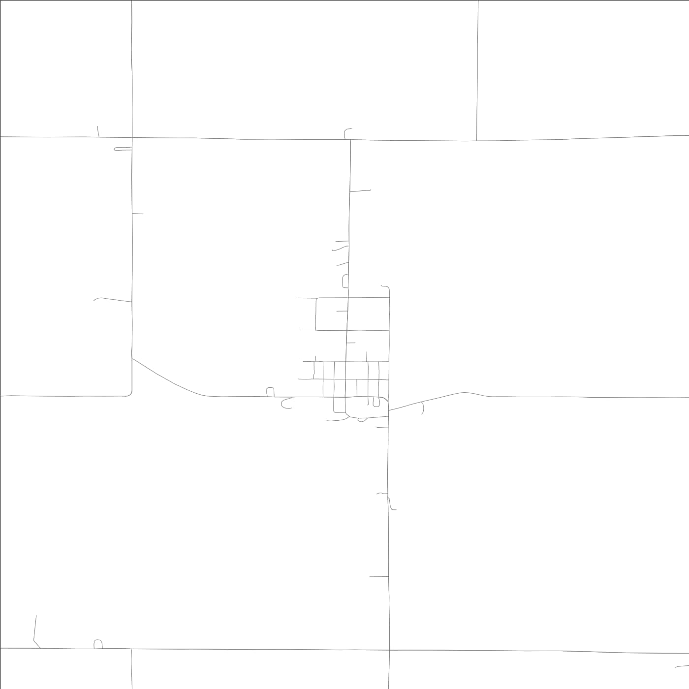 ROAD MAP OF BRIDGEWATER, LOWA BY MAPBAKES