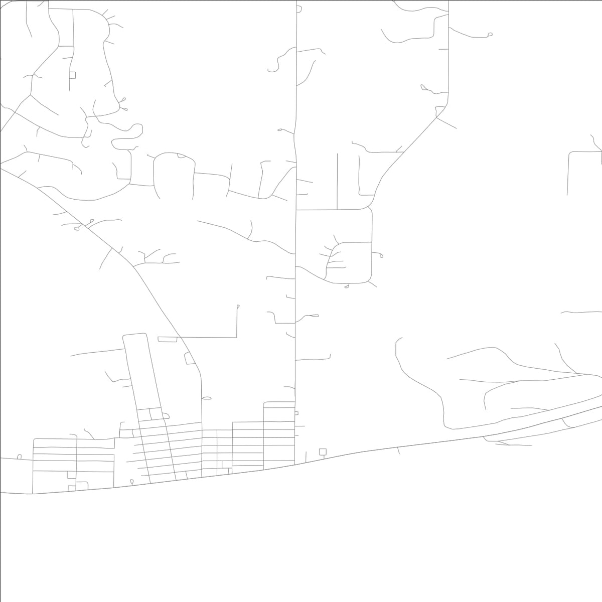 ROAD MAP OF BUFFALO, LOWA BY MAPBAKES