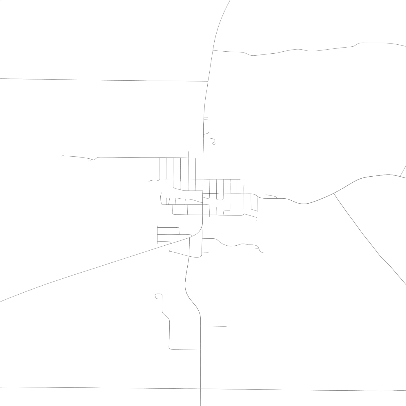 ROAD MAP OF BLUFFS, ILLINOIS BY MAPBAKES