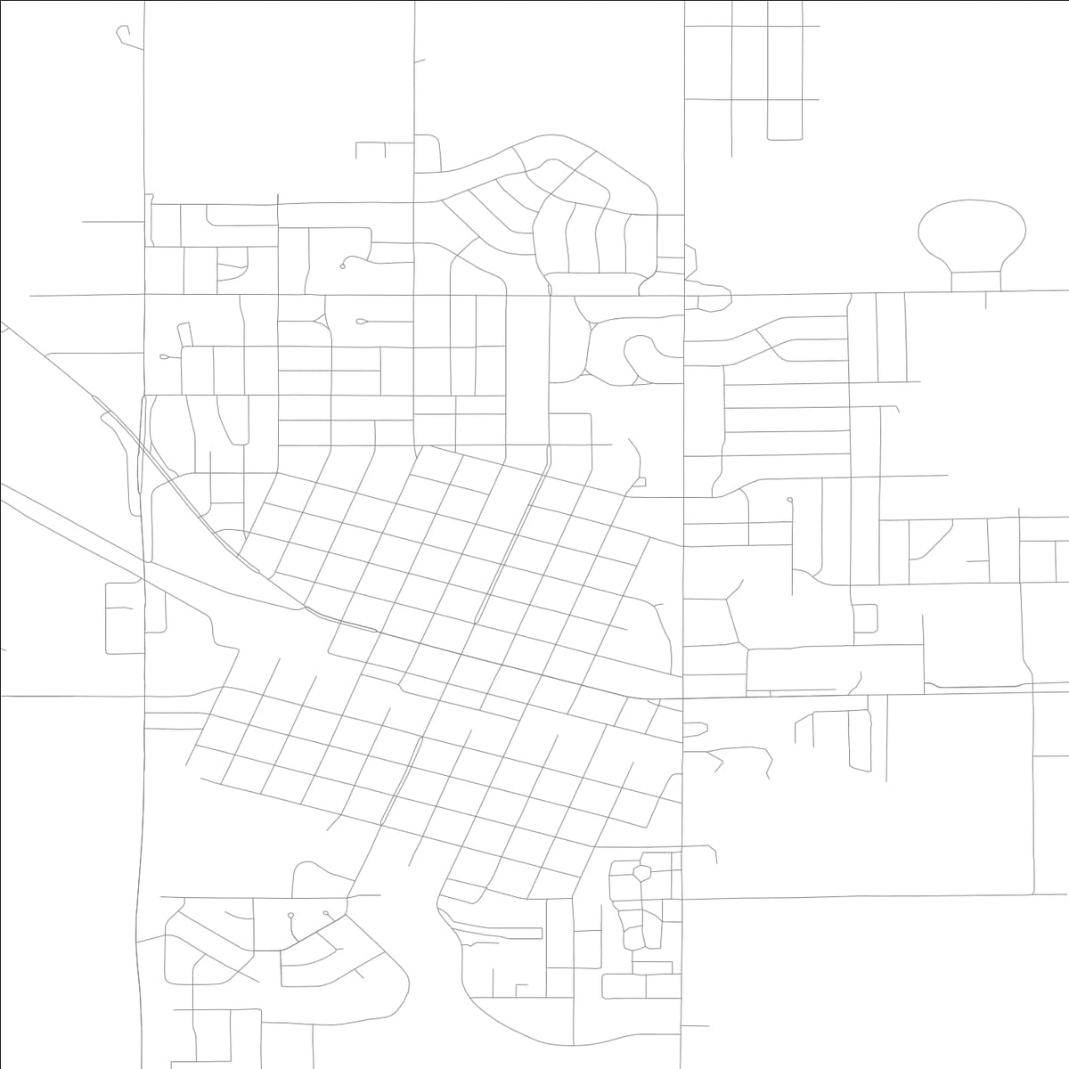ROAD MAP OF CARROLL, LOWA BY MAPBAKES
