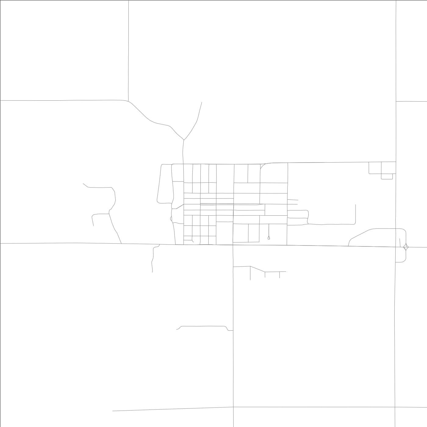 ROAD MAP OF CARSON, LOWA BY MAPBAKES