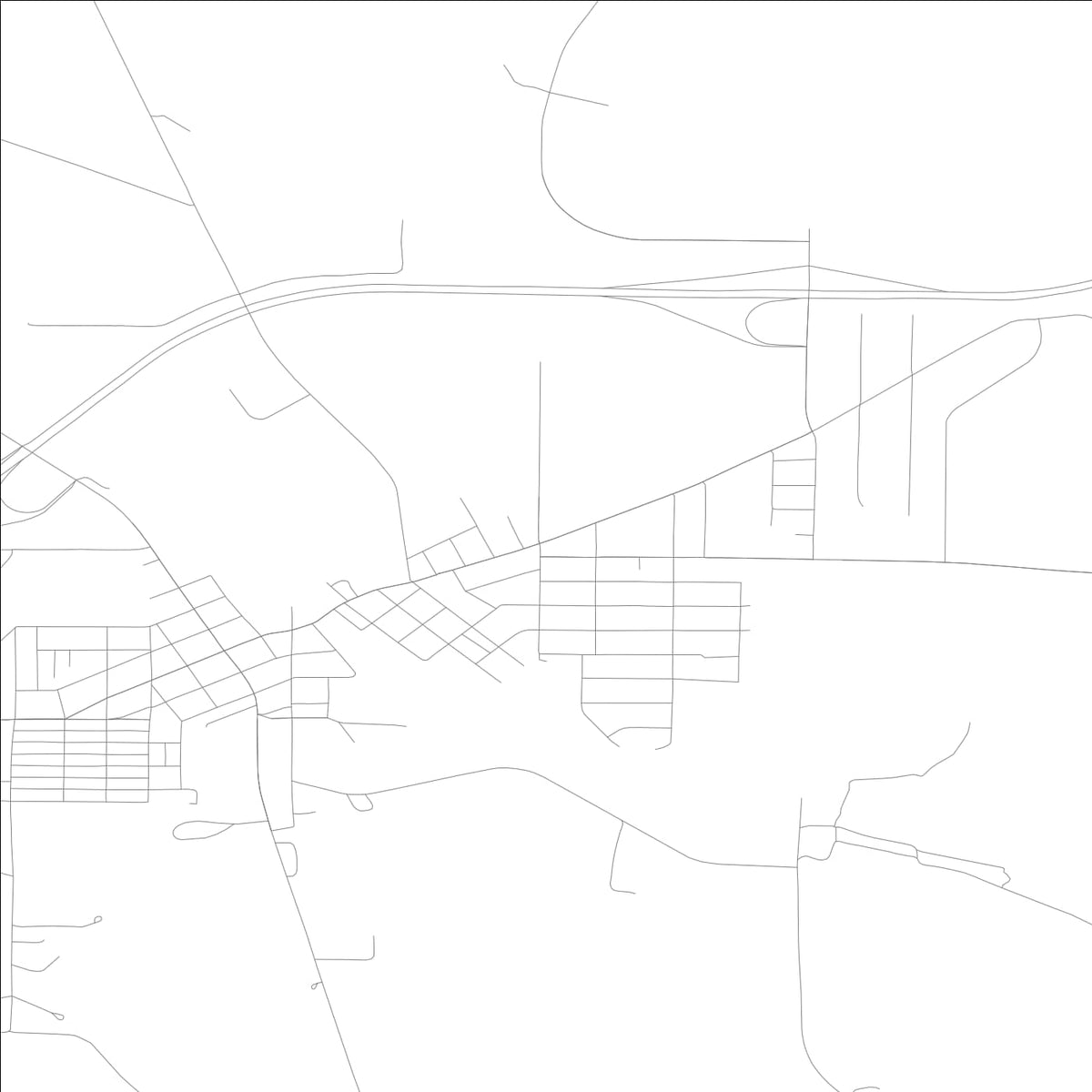 ROAD MAP OF CASCADE, LOWA BY MAPBAKES