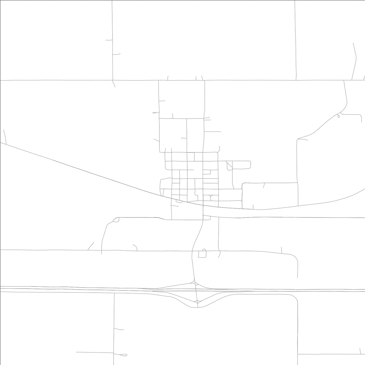 ROAD MAP OF CASEY, LOWA BY MAPBAKES