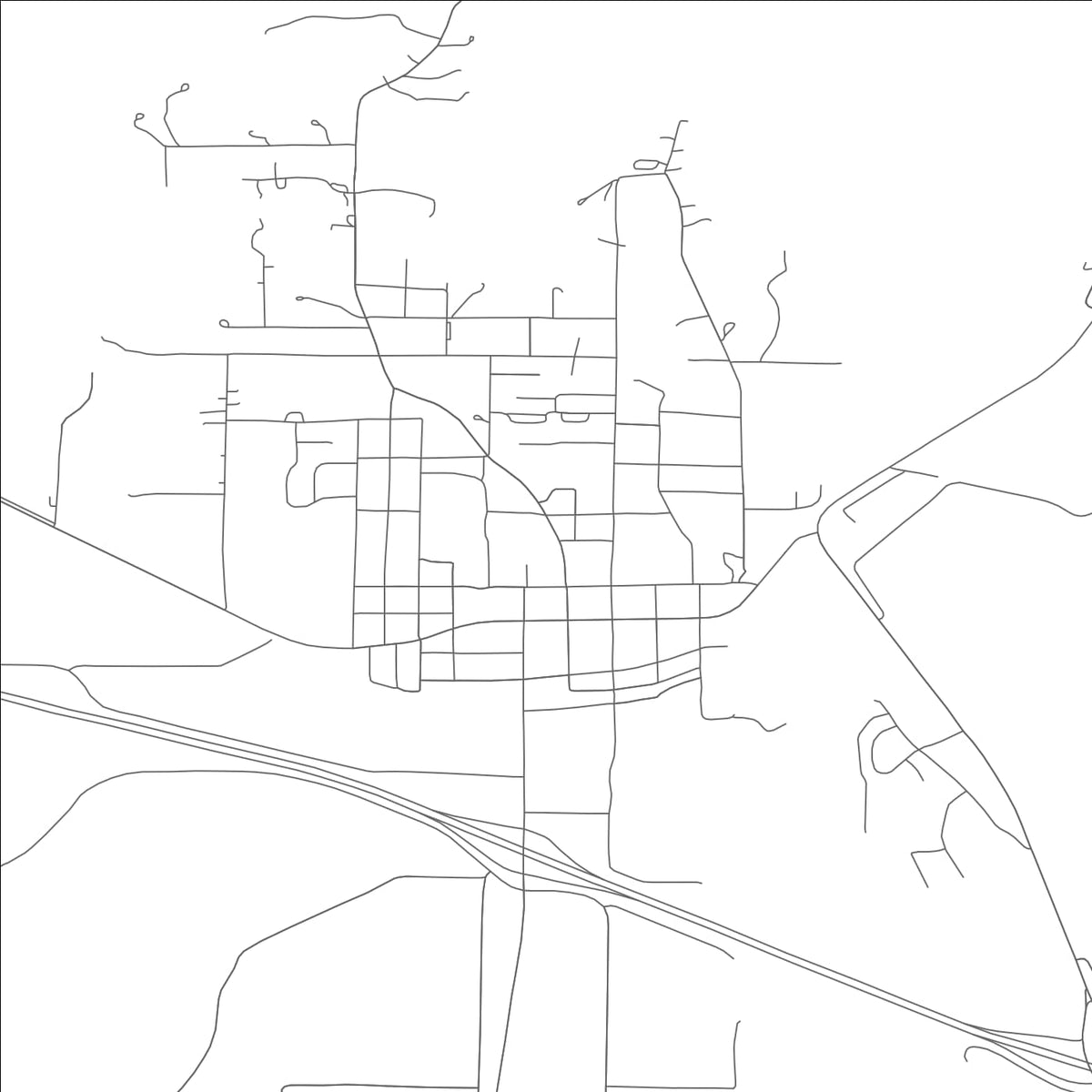 ROAD MAP OF CABOOL, MISSOURI BY MAPBAKES