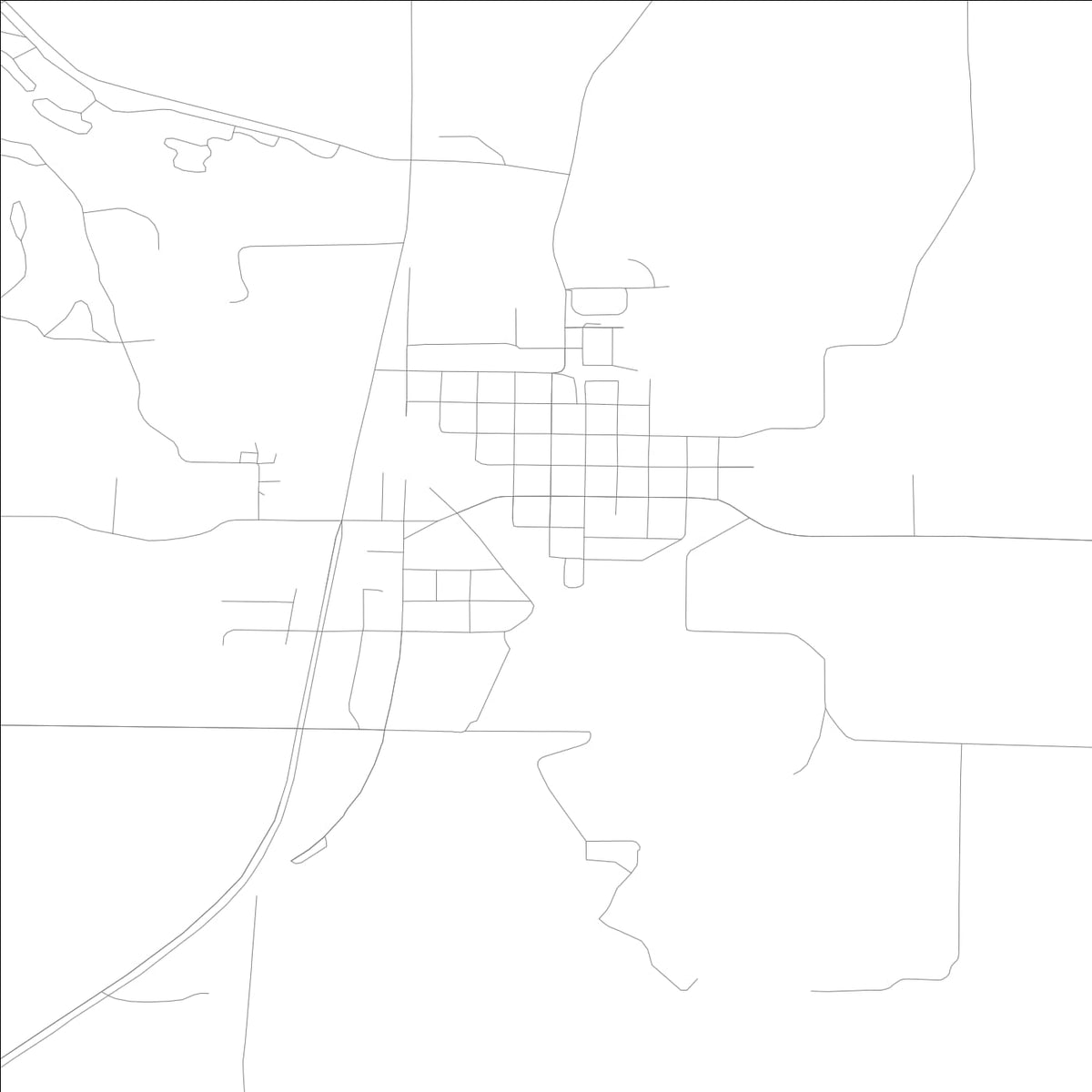 ROAD MAP OF CENTRAL CITY, LOWA BY MAPBAKES