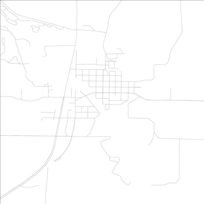 ROAD MAP OF CENTRAL CITY, LOWA BY MAPBAKES