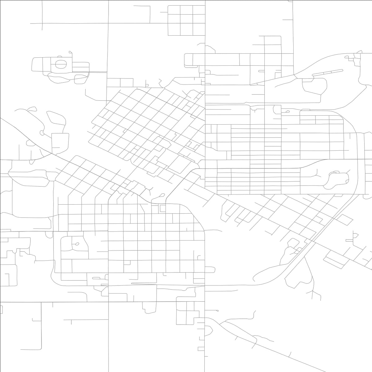 ROAD MAP OF CHARLES CITY, LOWA BY MAPBAKES