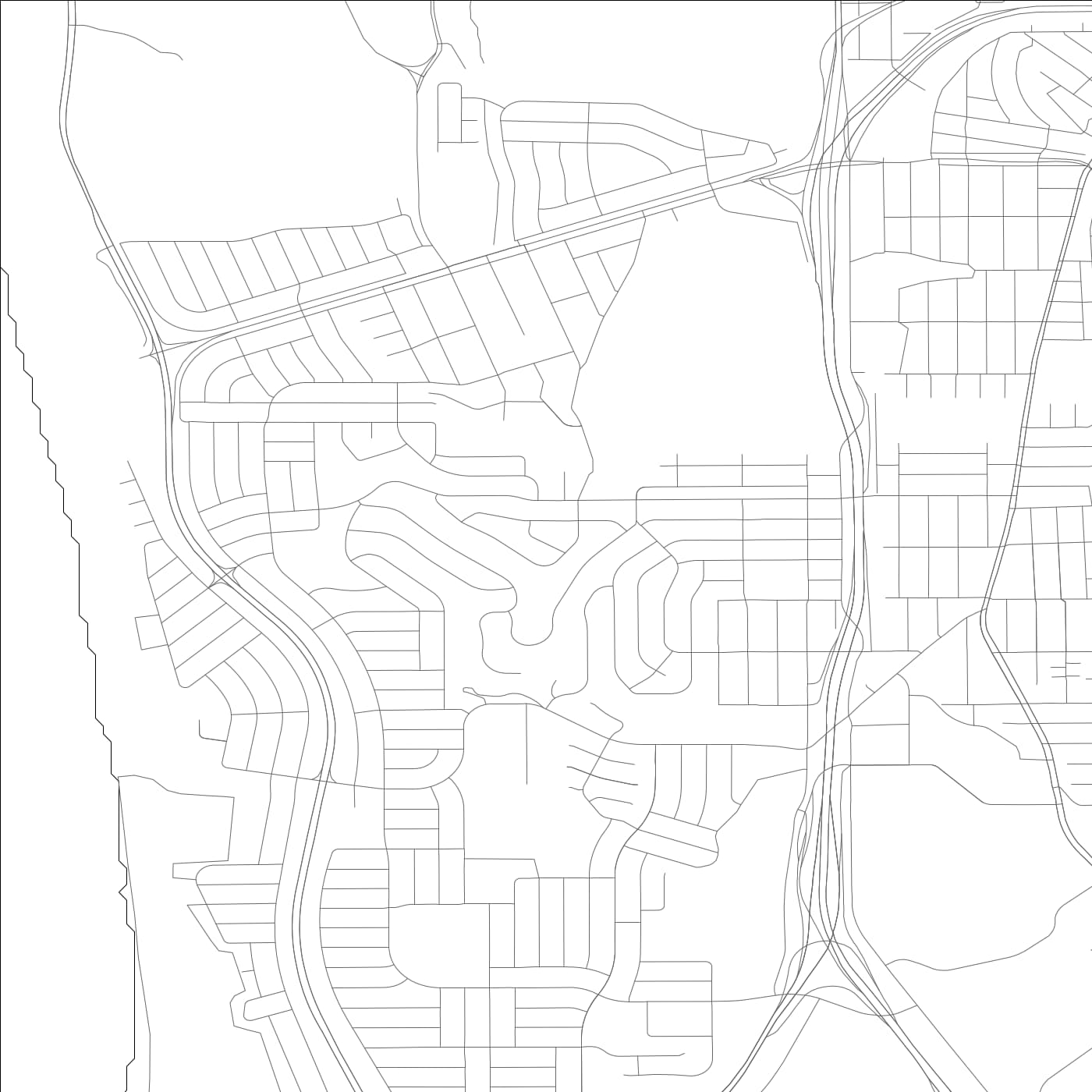 ROAD MAP OF BROADMOOR, CALIFORNIA BY MAPBAKES