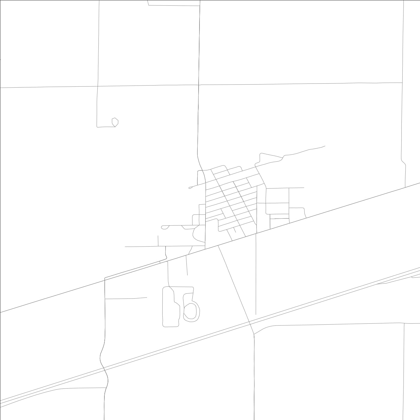 ROAD MAP OF BROWNSTOWN, ILLINOIS BY MAPBAKES