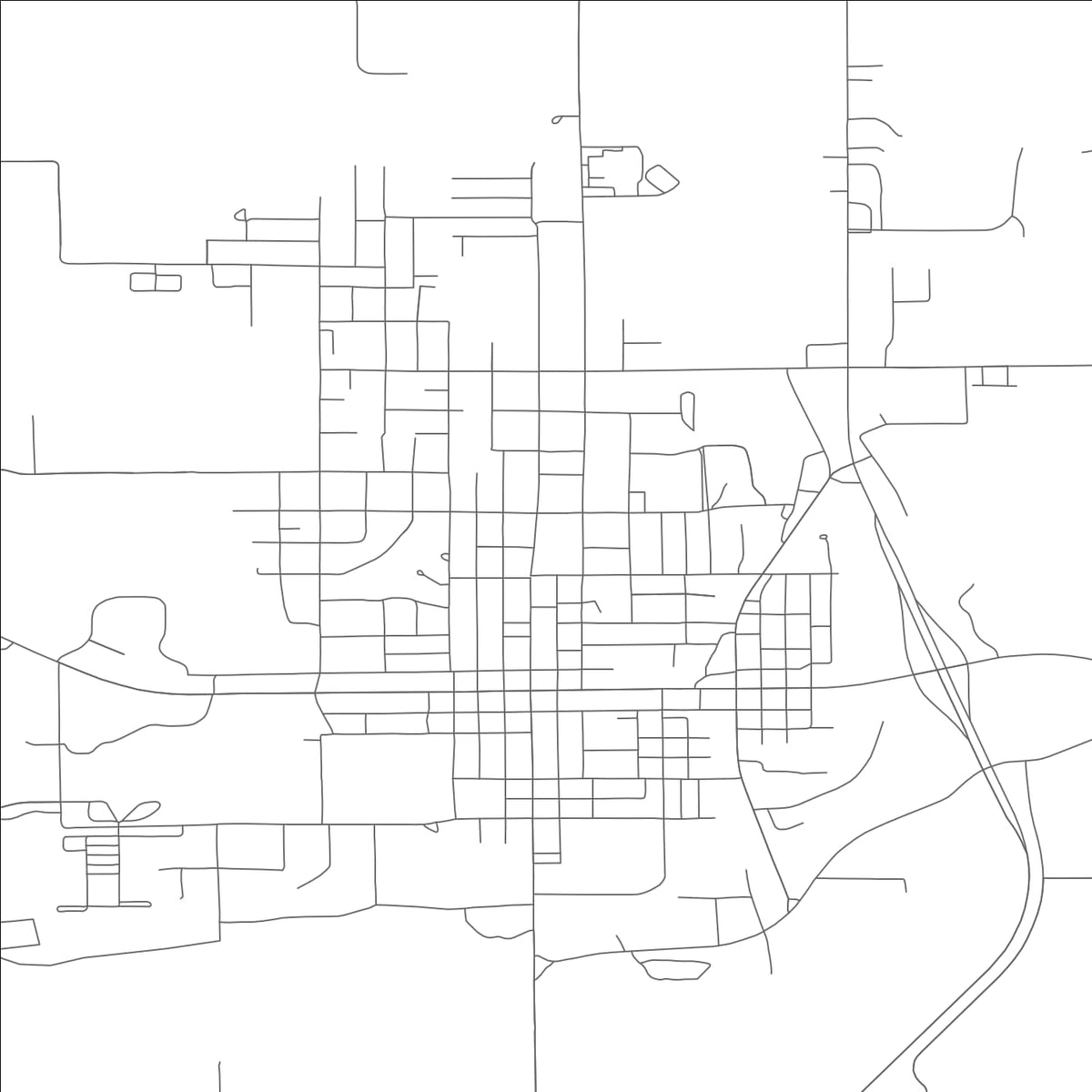 ROAD MAP OF CARROLLTON, MISSOURI BY MAPBAKES