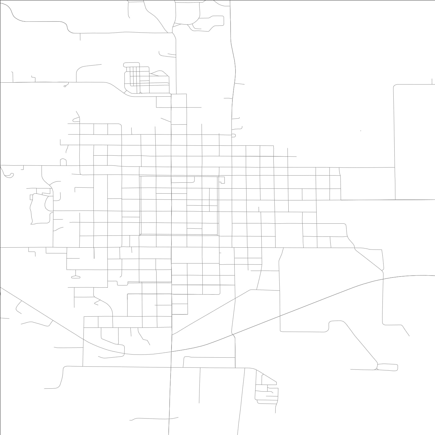 ROAD MAP OF CLARINDA, LOWA BY MAPBAKES