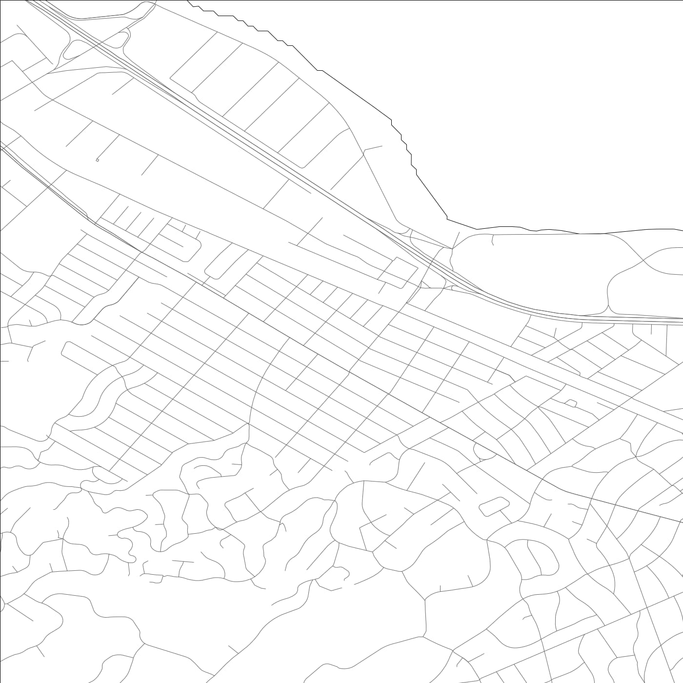 ROAD MAP OF BURLINGAME, CALIFORNIA BY MAPBAKES