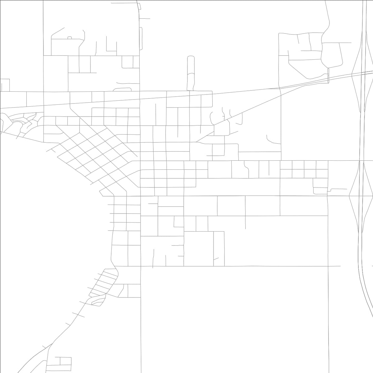 ROAD MAP OF CLEAR LAKE, LOWA BY MAPBAKES