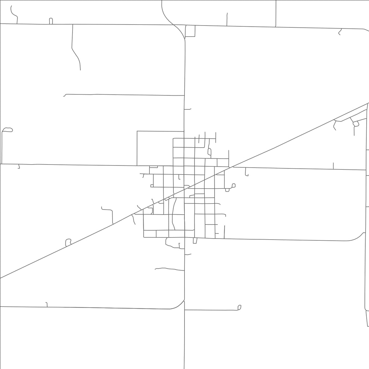 ROAD MAP OF CENTER, MISSOURI BY MAPBAKES