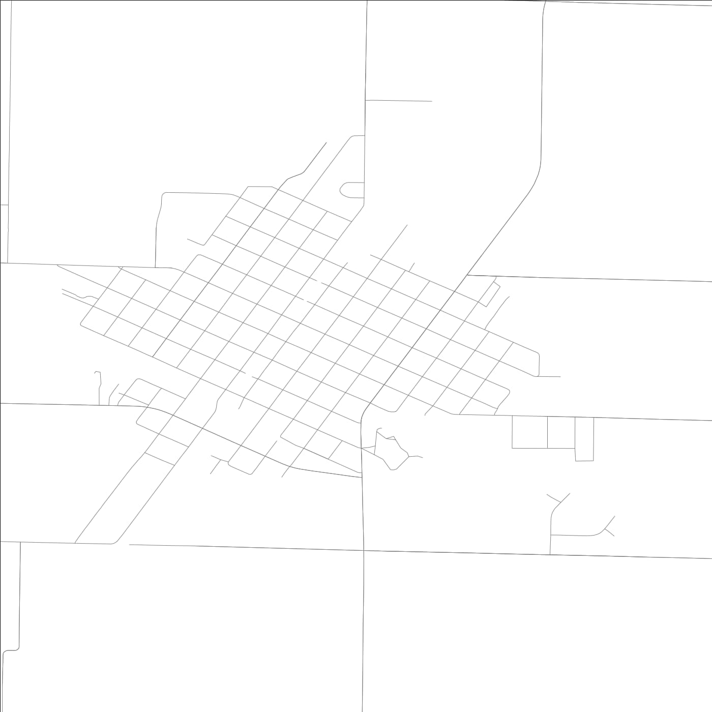 ROAD MAP OF BUSHNELL, ILLINOIS BY MAPBAKES